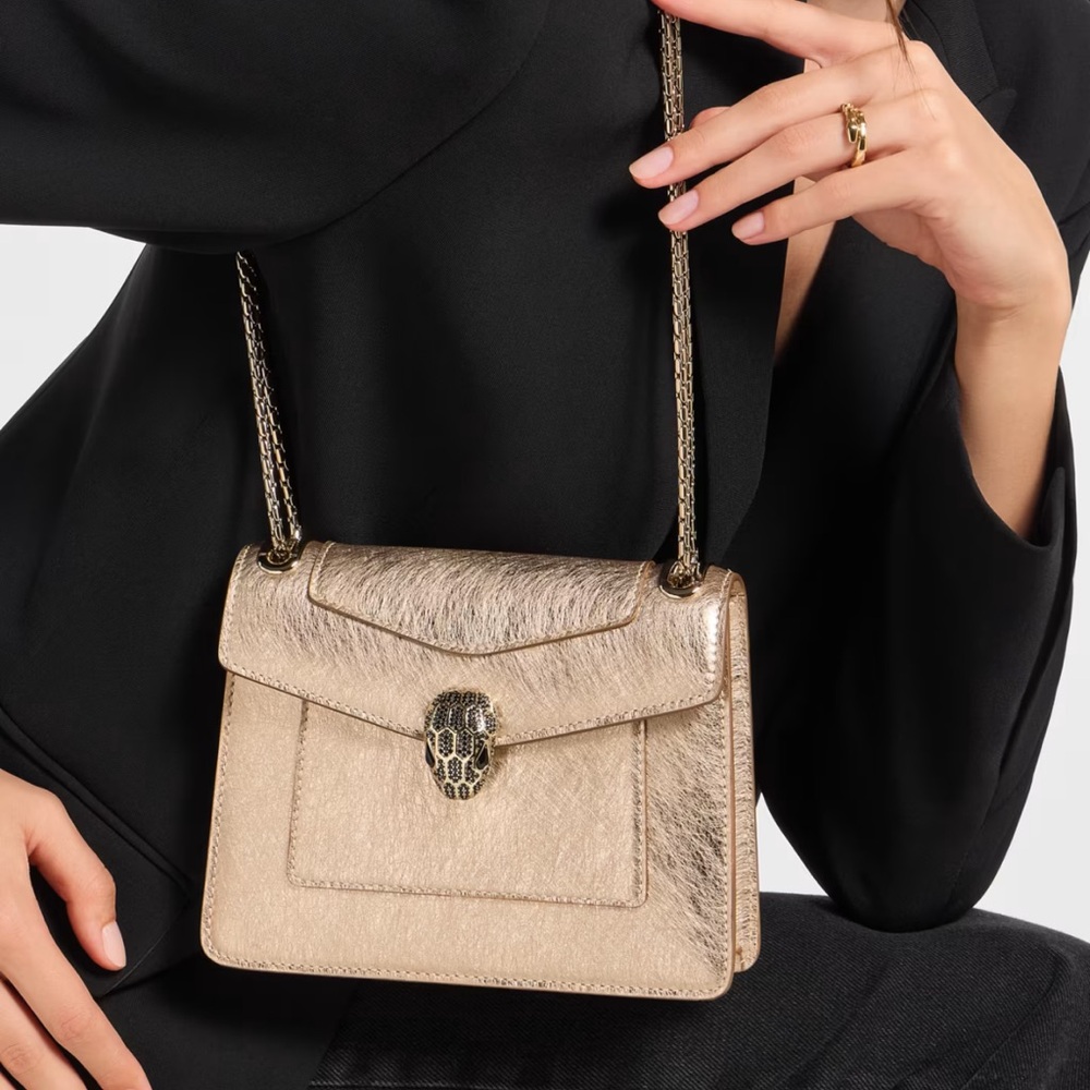 Bulgari Serpenti Leather Bag